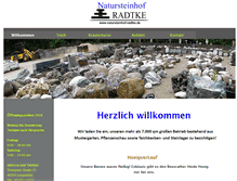 Tablet Screenshot of natursteinhof-radtke.de